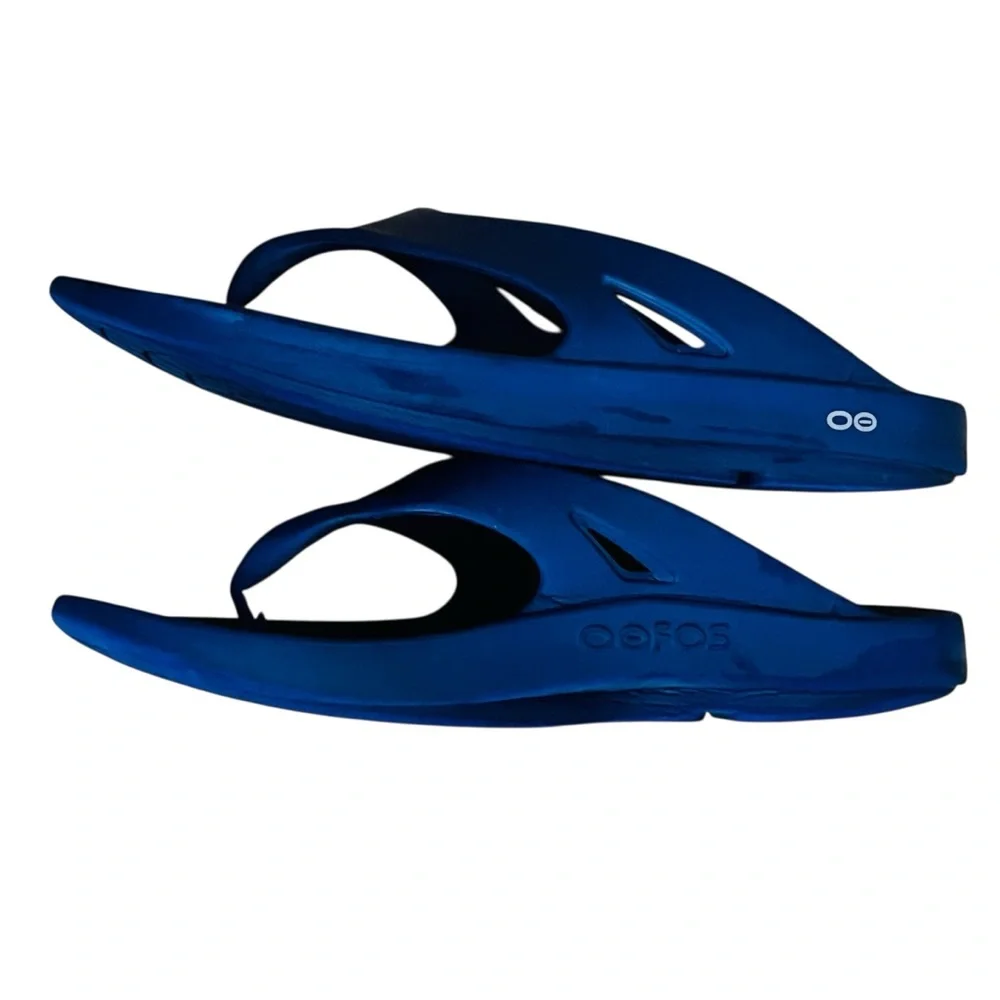 Oofos Ooriginal Sandals Blue & Gray Flip Flops Men’s Sz 12